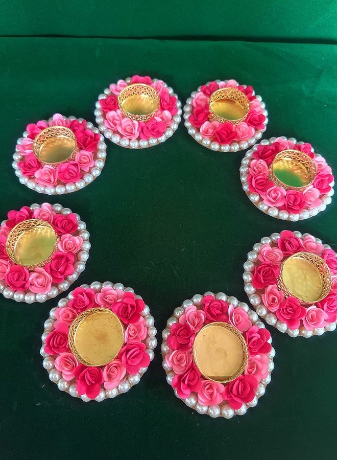 AGAAS ENTERPRISES Agaas Enterpr Rangoli Diya Floor Rangoli with Tealight Candle Holders for Diwali Festival Indoor Outdoor Decor Rangoli Mat for Festival Decoration Set of 9 PICS - Image 3